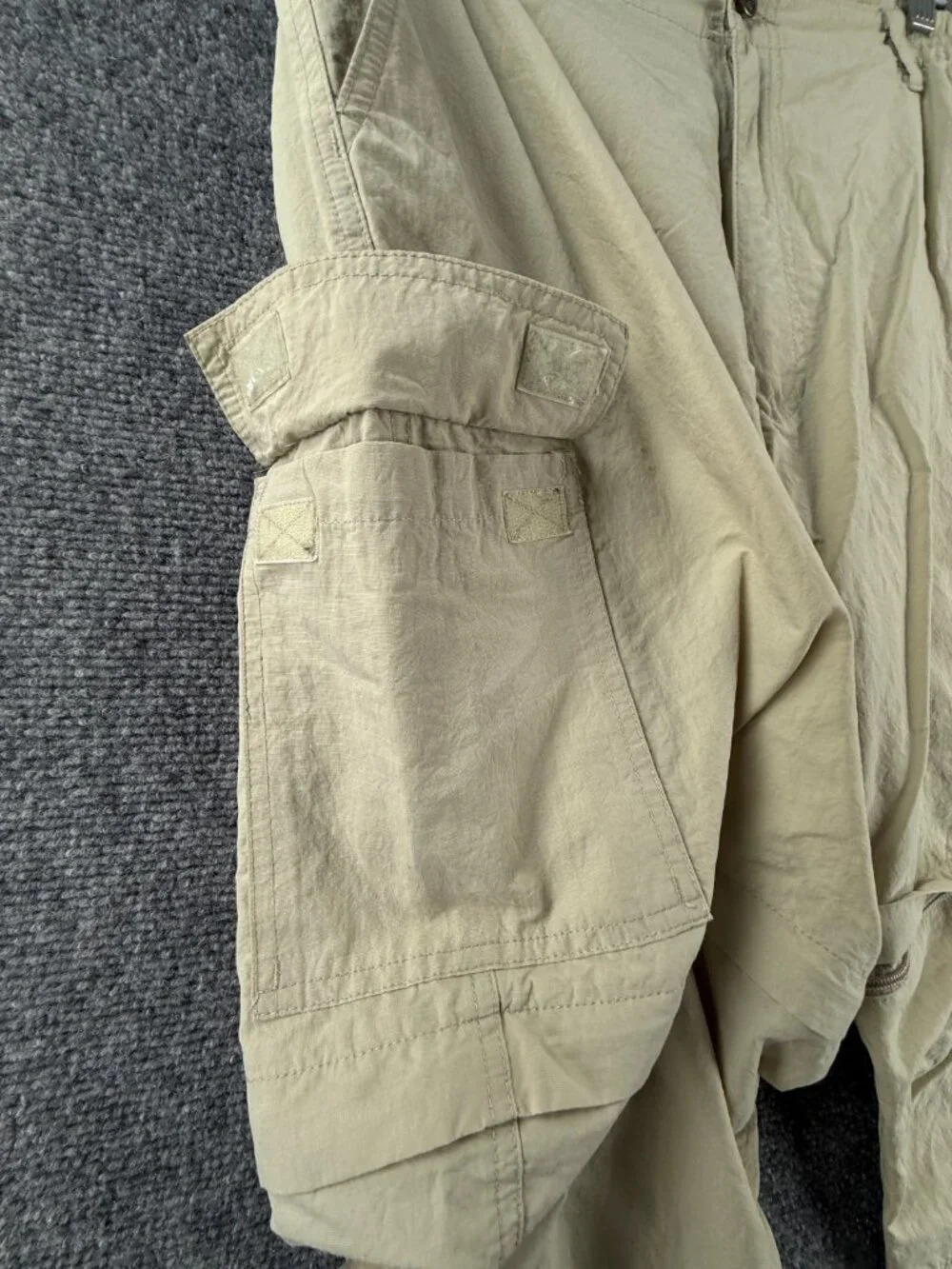 VTG Fjallraven Zip Off Convertible Hiking Pants 52069 Men Beige 46 ACTL 34X28